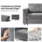 Jagger 124.5" Modern Wide-Seat Modular Storage Sectional Sofa with 4 Ottomans-317293222