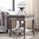 Luna Solid + Manufactured Wood End Table with Drawer in Gray
