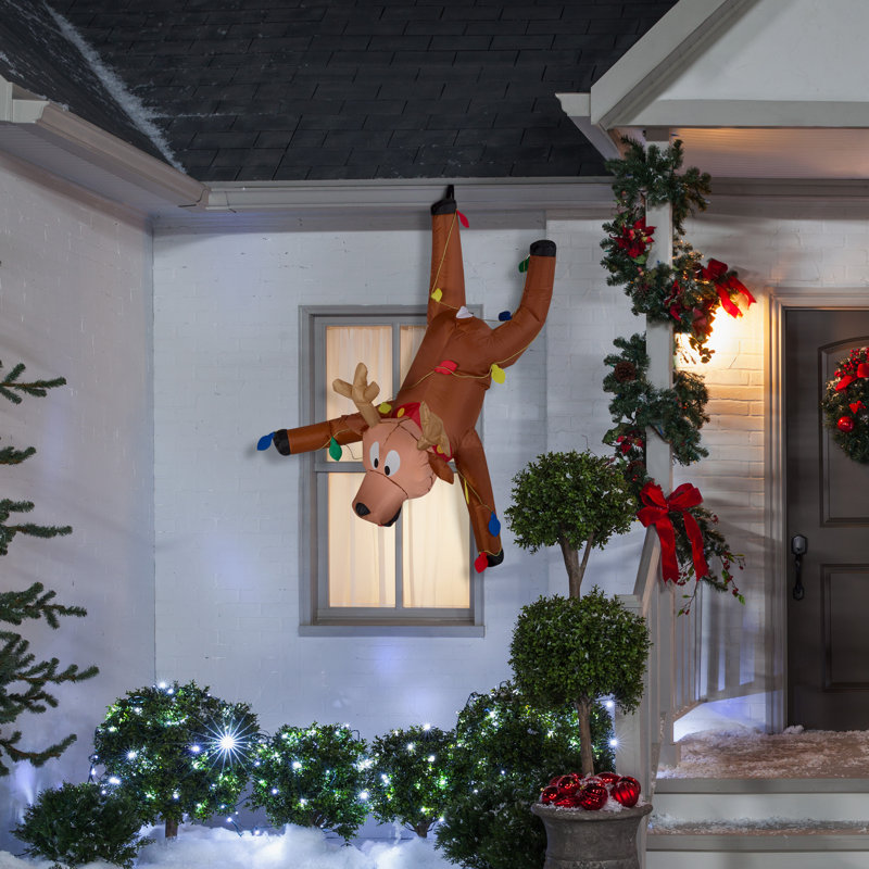 Gutter Hanging Reindeer Inflatable