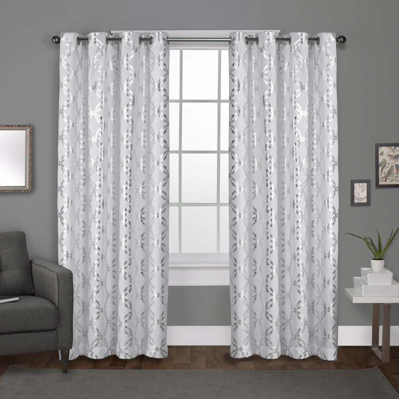 Semi Sheer Curtain Pair, 54" W x 84" L, Winter White