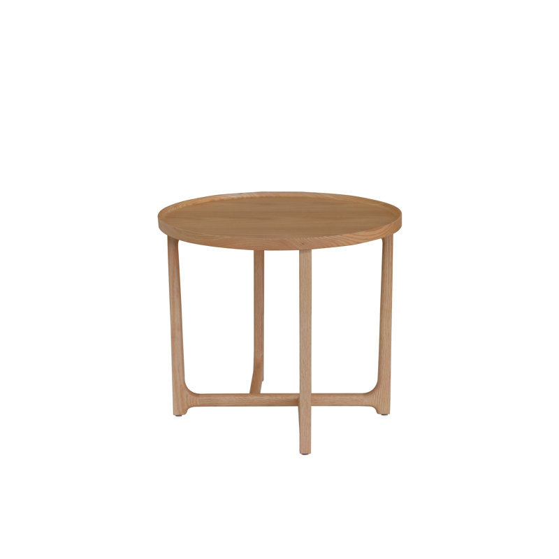 Lyrical Solid Wood End Table, 19.1" H x 21.7" W x 21.7" D, Natural Oak