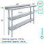 Table de préparation en acier inoxydable avec dosseret de 1,5 po et 2 tablettes inférieures-90296796