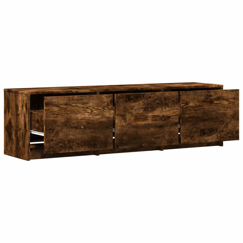 TV Stand, 40cm H x 140cm L x 34cm W, Smoked Oak