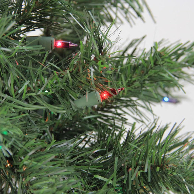 Ensemble de 3 arbres de Noël artificiels minces Woodland Alpine pré-éclairés - lumières multicolores