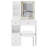 29.2" Small Size Left Drawer Desktop Vanity Table, Cushioned Stool, Large Sliding, Touch Control, Tri-Color Switching, Brightness Adjust LED Mirror, High Capacity Storage, Suitable For Small Space-107143633