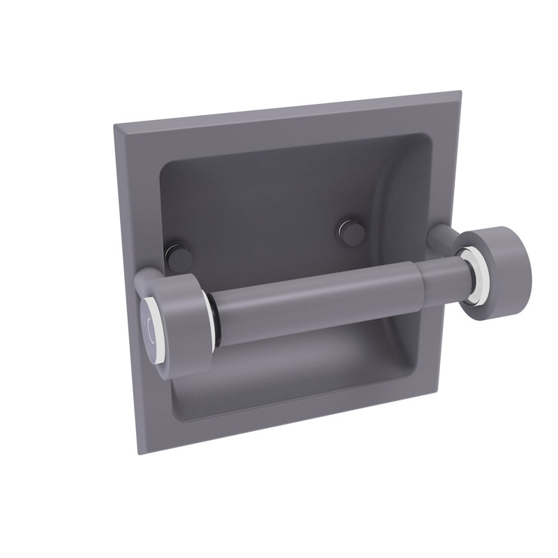 Porte-papier hygiénique encastré Margolis, Gris mat