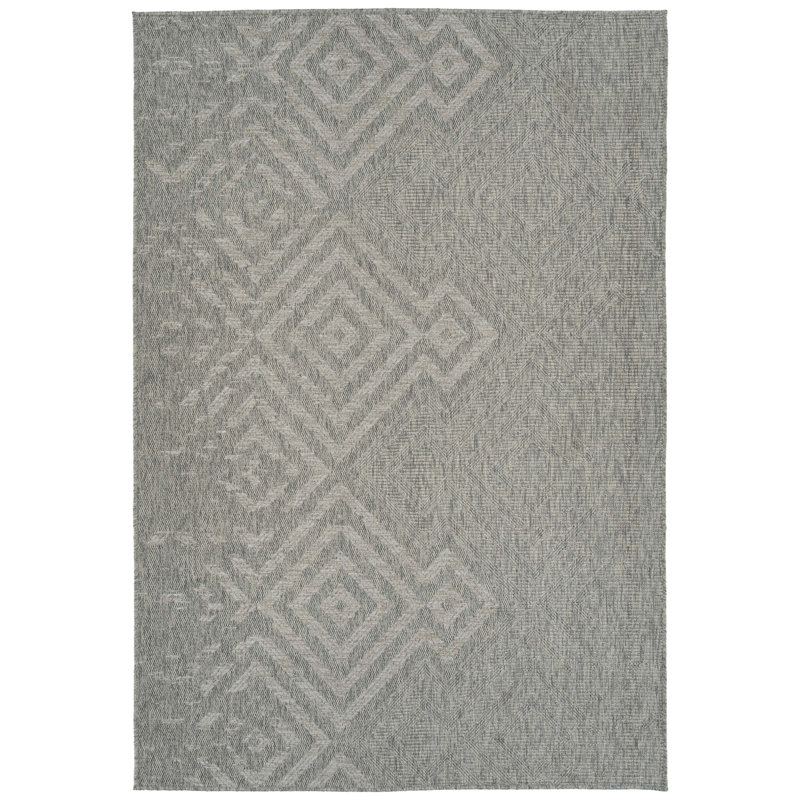 Tapis texturé moderne, transitionnel, géométrique, style Sud-Ouest, Rectangulaire 2 pi x 3 pi