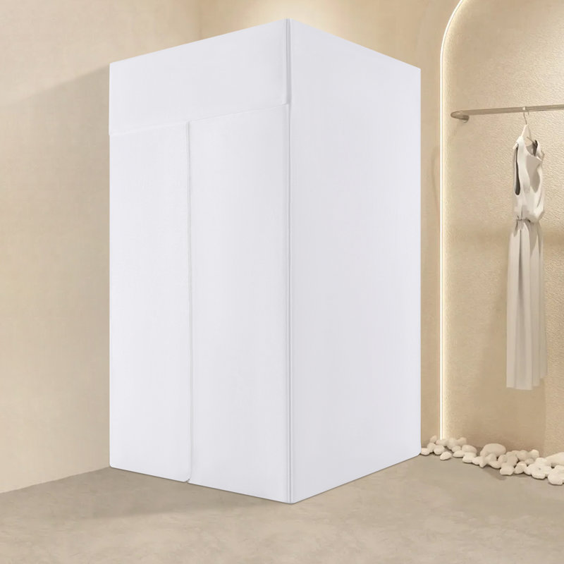 Cabine portative de magasin de vêtements (39,37 x 39,37 x 78,74 po), Blanc