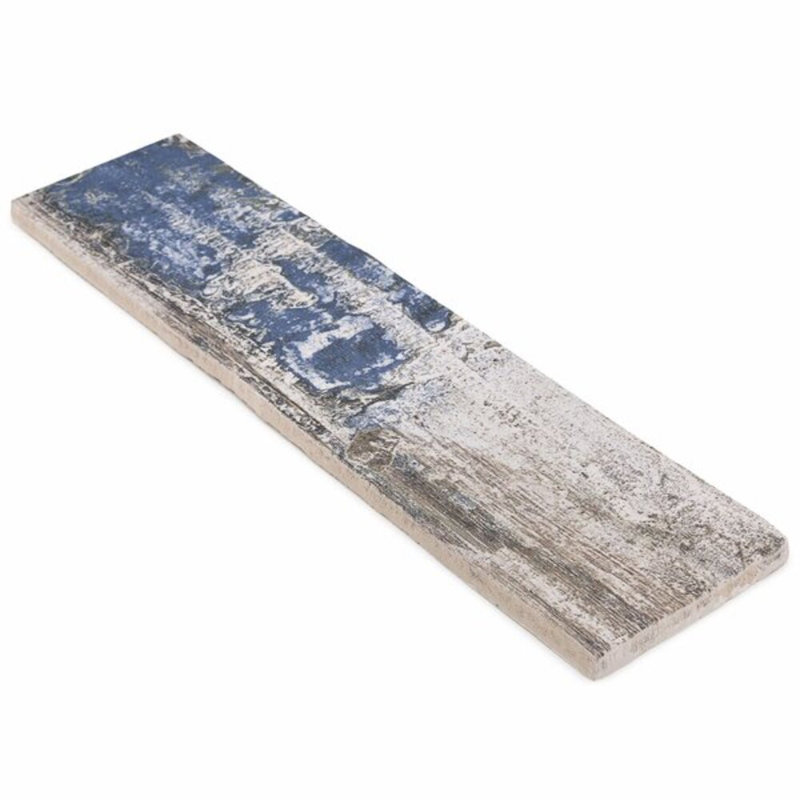 Bayou 3x12 Matte Ceramic Subway Tile, Blue/White