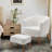 Karcyn Velvet Barrel Chair with Ottoman