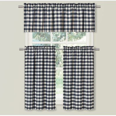 Ensemble de cantonnière 3 pièces 56 "Phoenix Check
