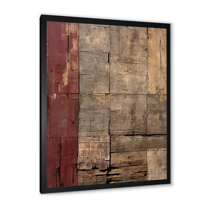«Boundless Realms Infinite Dimensions - Collages abstraits», art mural, Cadre photo noir, H 44 po x l 34 po x P 1,5 po