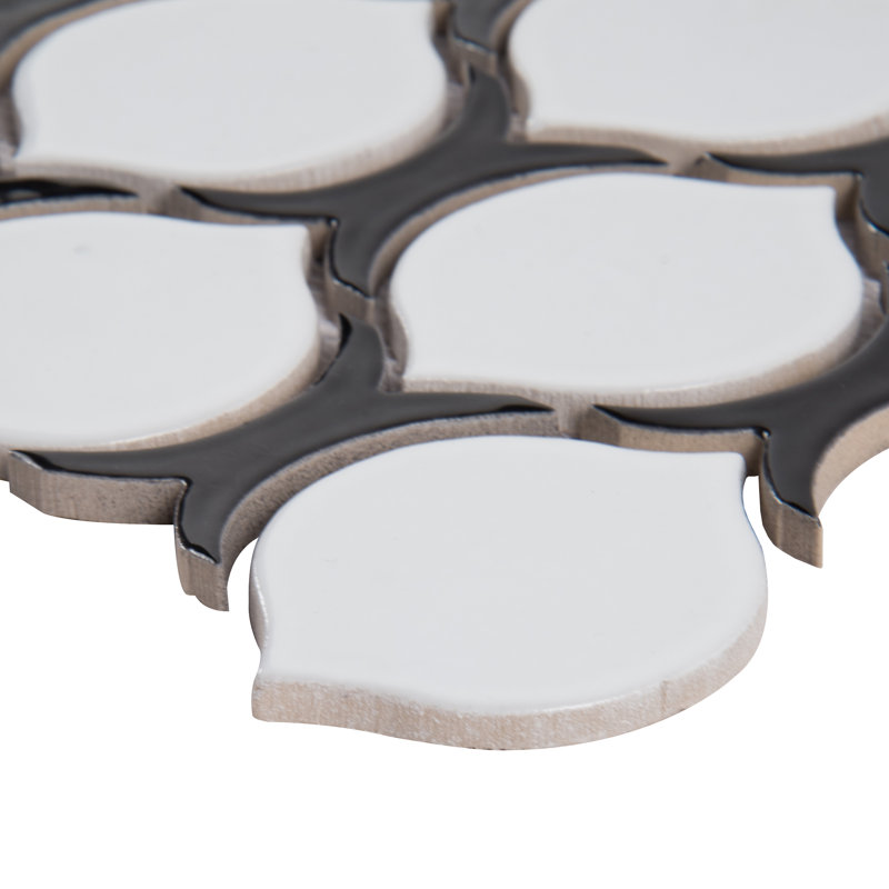Carrelage mural et mosaïque en porcelaine brillante 12 po x 13 po Gala Ebano