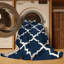 Machine Washable Trellis Grey Area Rug-1259836720