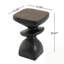 Table d'appoint abstraite à plusieurs niveaux MGO, table de bout sculpturale irrégulière, pré-assemblé non-KD, tabouret d'appoint moderne et intérieur pour l'extérieur