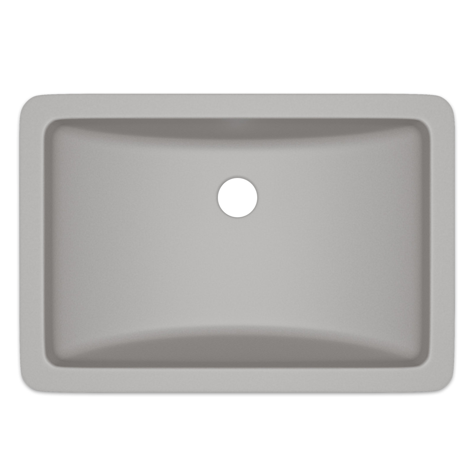 Lexicon Quartz Composite Rectangle Vanity Sink, Gray