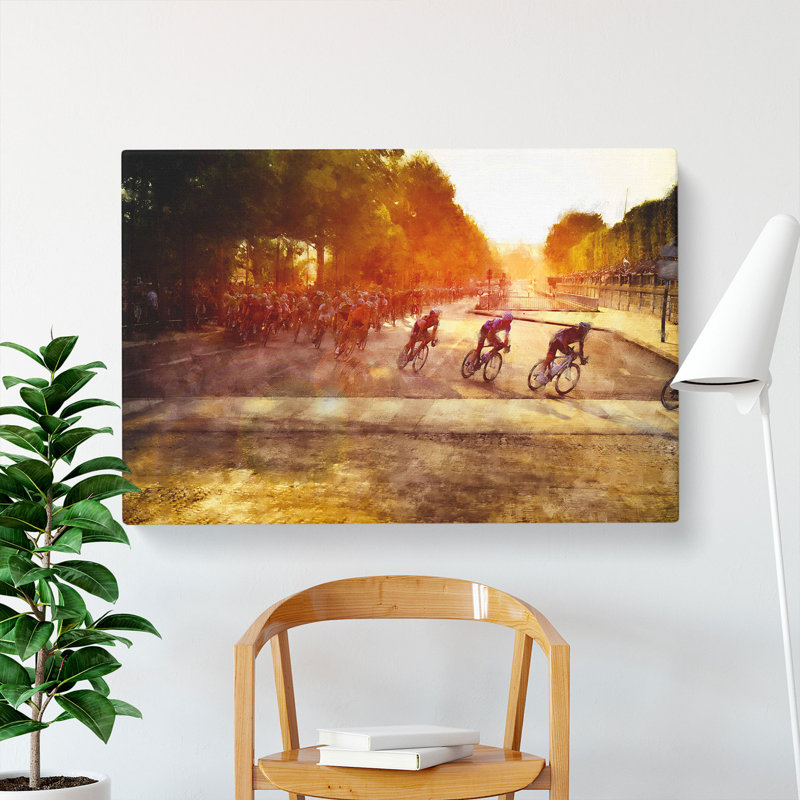 Tour De France Cycling - Wrapped Canvas Print, 40cm H x 60cm W x 3cm D
