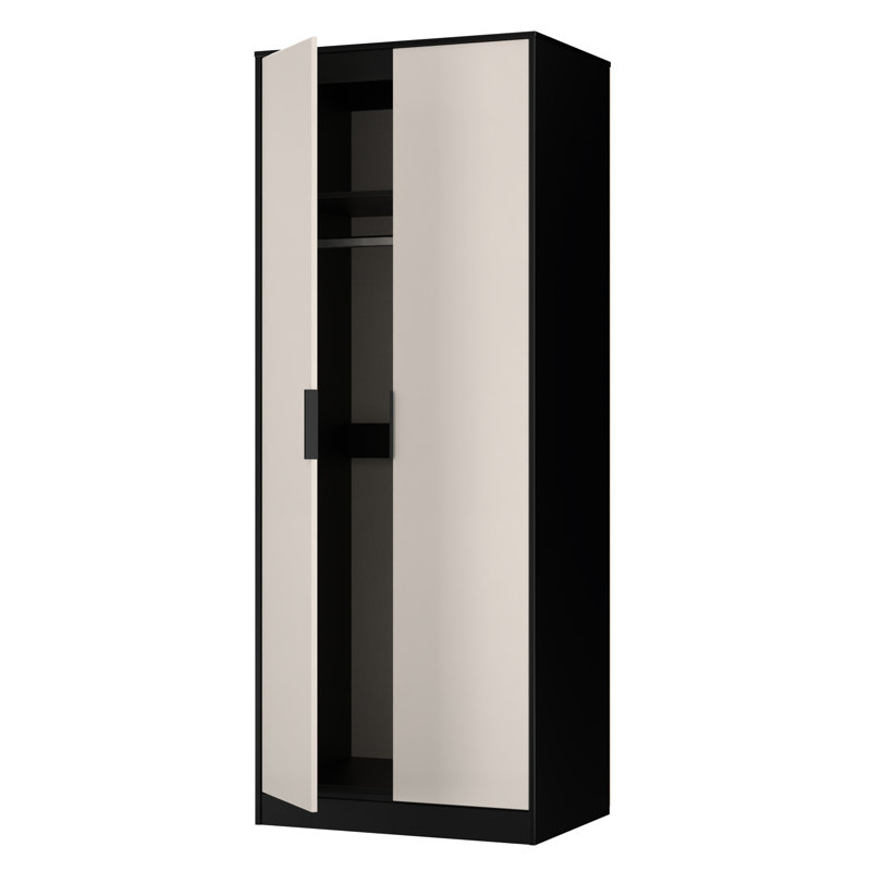 Bibek Manufactured Wood Wardrobe, Kashmir Matt/Black
