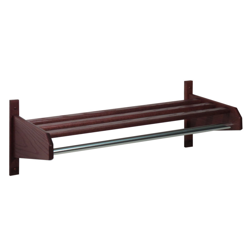 Porte-manteau mural Geno, Acajou, H 11,5 po x l 25,75 po x P 15,5 po