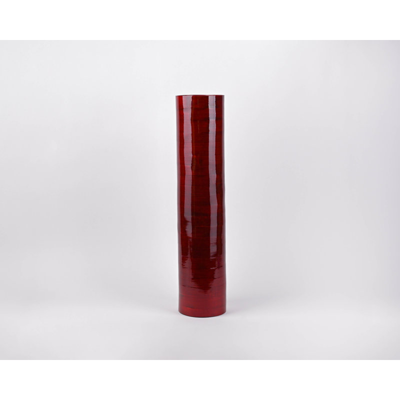 vase de plancher botanique droit Lyndhur, H 25 po x l 5,5 po x p 5,5 po, Rouge foncé