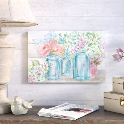 Colorful Flowers In Mason " Colorful Flowers In Mason Jar II " by Tre Sorelle Studios