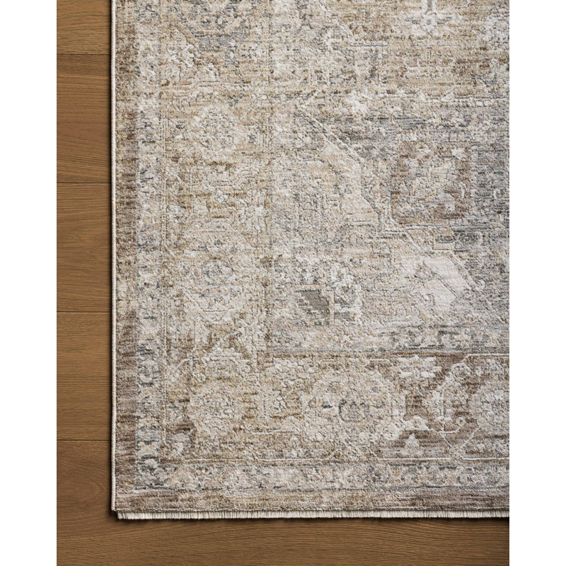 Tapis kaki / ardoise Loloi Kahmel, Rectangle 9 pi 6 po x 13 pi