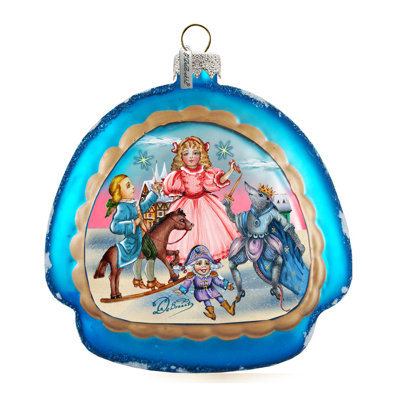 4'' Handmade Glass Animals Photo Ornament