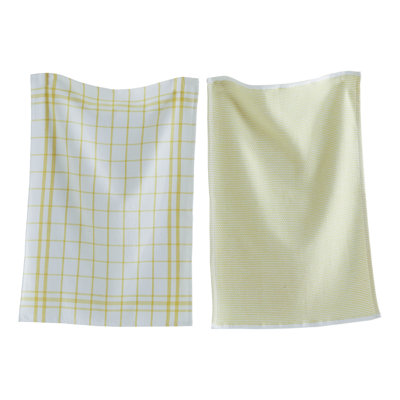 Plaid Waffle Texture Tea Towel Kitchen Towel