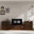 Cheadle 31.4" W Modern Walnut Double Door Side Cabinet With Glass Panels & Bow Handles