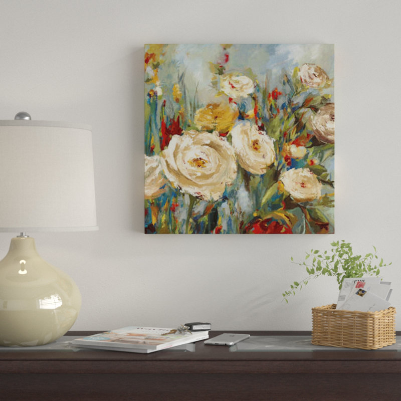 "Calico Fields" par Asia Jensen, reproduction sur toile, H 26 po x l 26 po x P 1,5 po, Toile tendue, Pas de tapis