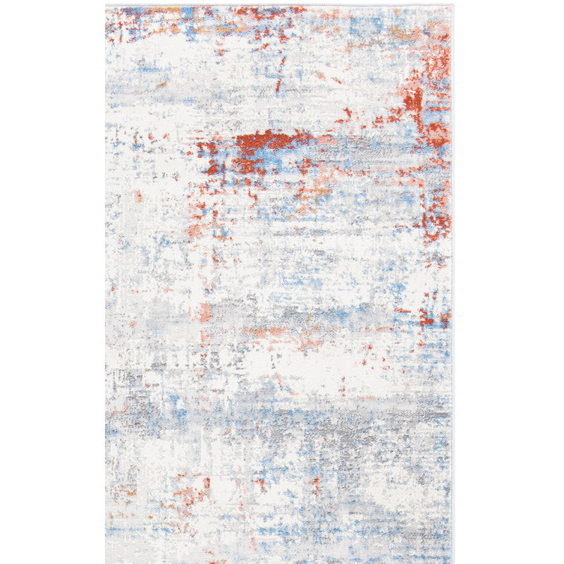 Amelia Cotton Abstract Rug, Square 6'7"