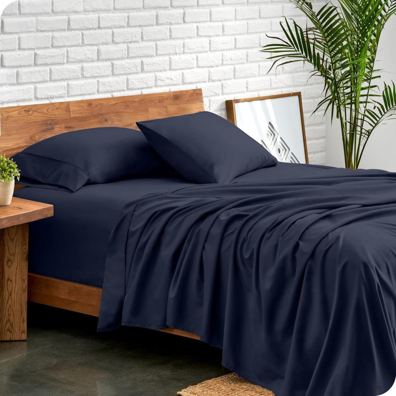 Ensemble de draps Soft Soft - Luxury 1800 - Hydro-brossé - Poches profondes - Facile à installer - Ensemble de 4 pièces - Draps et taies d'oreiller