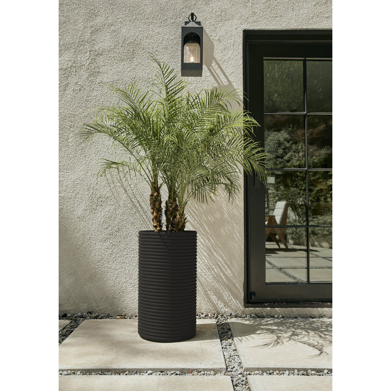Grand pot à fleurs Veradek Mod Series, H 24,75 po x l 13,75 po x P 13,75 po, 1, Noir