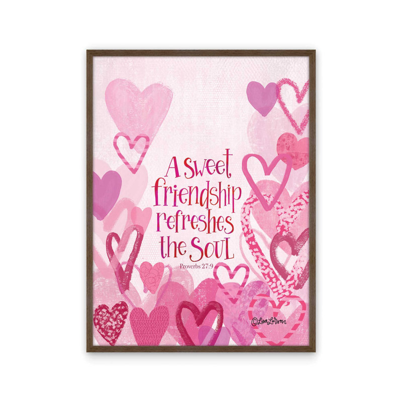 «A Sweet Friendship» par Lisa Larson, reproduction d'art, L 36 x H 48, Brun, Impression encadrée