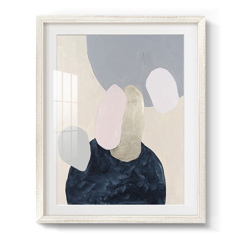 Orbes en sourdine IV - impression encadrée, H 28,5 po x l 20,5 po, Blanc
