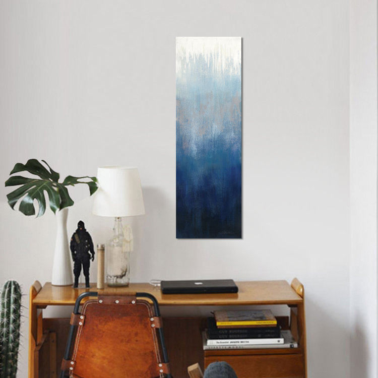 « silver wave i », reproduction d’impression sur toile tendue, H 36 po x l 12 po x P 1,5 po, Toile tendue