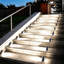 Triangular Solar LED Step Lights 4 Pack, IP67 Waterproof Cold White Outdoor Stair Lights, Auto On/Off Solar Powered Deck Lights for Garden Patio Fence Yard