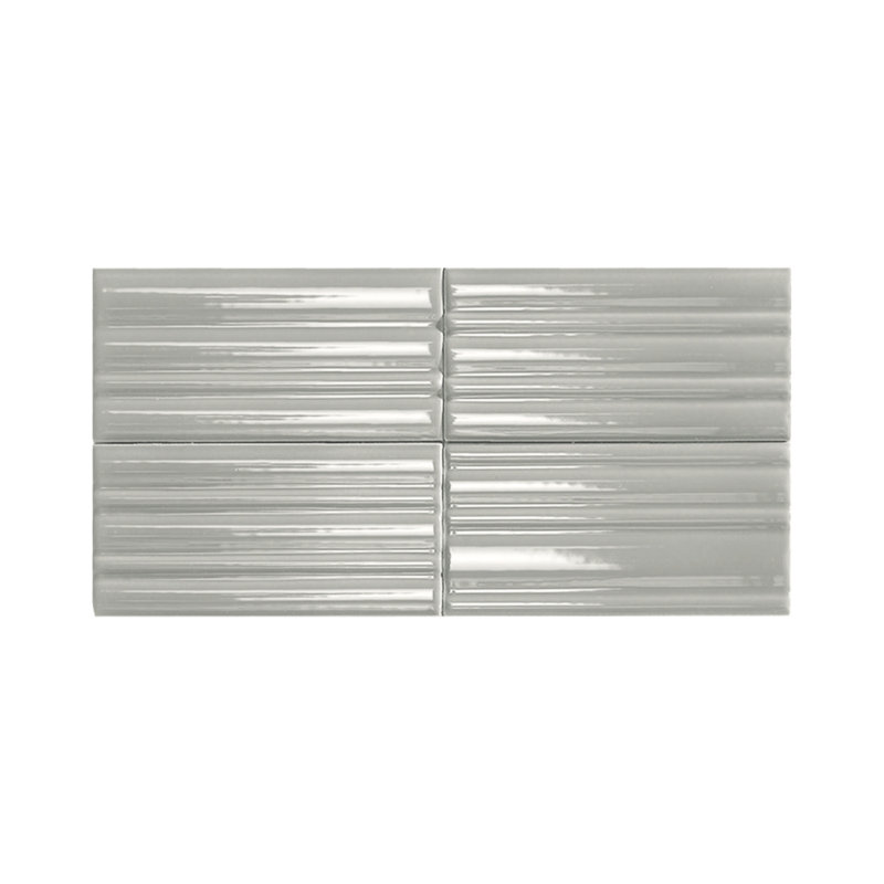 Piccolo Sticks 2.5x5 3D Ribbed Wall Tile, White