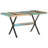 Greidys Rectangular Solid Wood Top with Steel Base Dining Table