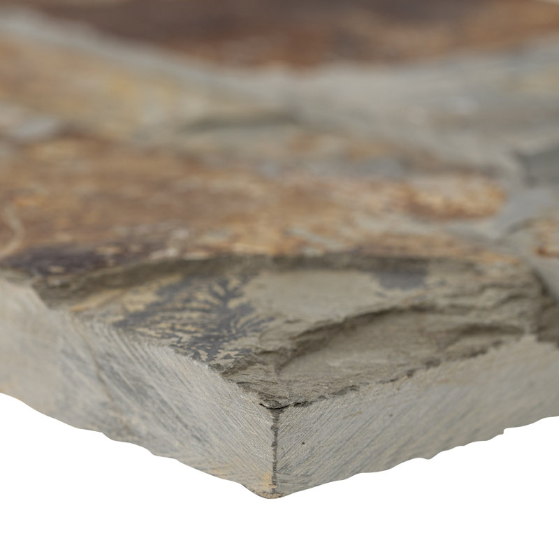 Stonecrest 9 in. x 24 in. Split Face Natural Stone Ledger Panel Wall Tile, Sierra Gold