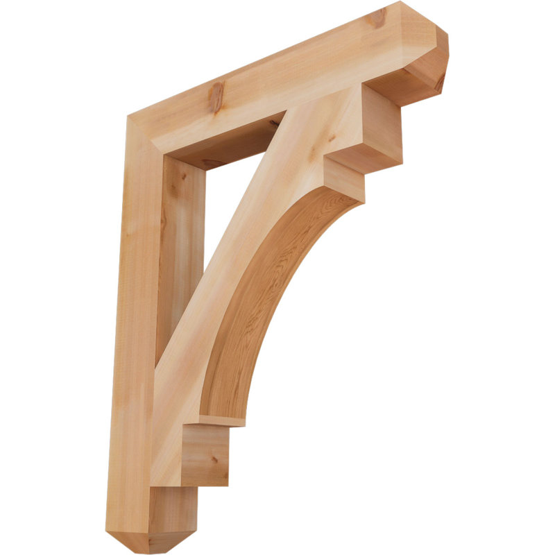 Support lisse Merced Craftsman, Cèdre rouge, H 44 po x l 5,5 po x P 36 po