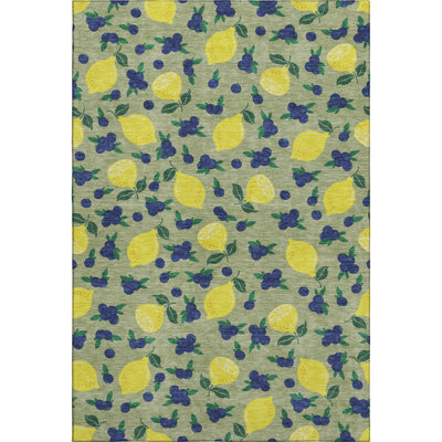 Premium Machine Washable Mayfield AMF2354 Fruits Rug