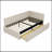 Modern Style Twin Size L Shape Corner Bed, Linen Upholstered  Daybed  With Two Storage Drawers-1629554166