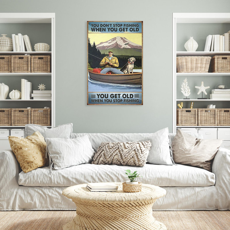 Impression sur toile, "You Don't Stop pêche", H 36 po x l 24 po x P 1,25 po