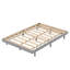 Grey Full Bed Frame With A Long-lasting Structure Floating Platform - Elegant And Particle Board, Plywood, Rubberwood