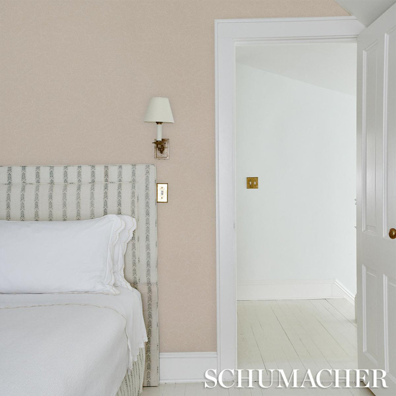Schumacher x Mark D. Sikes Bougainvillea Wallpaper, Neutral
