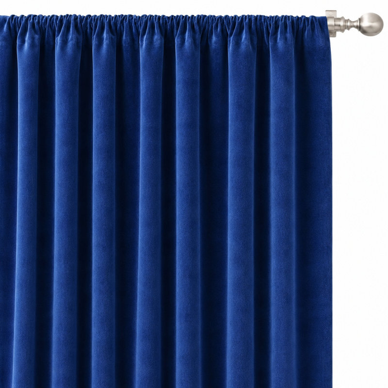 Shiny Solid Velvet | Gian Fabric, Indigo