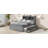 Full Size Platform Bed With Trundle, Drawers And USB Plugs