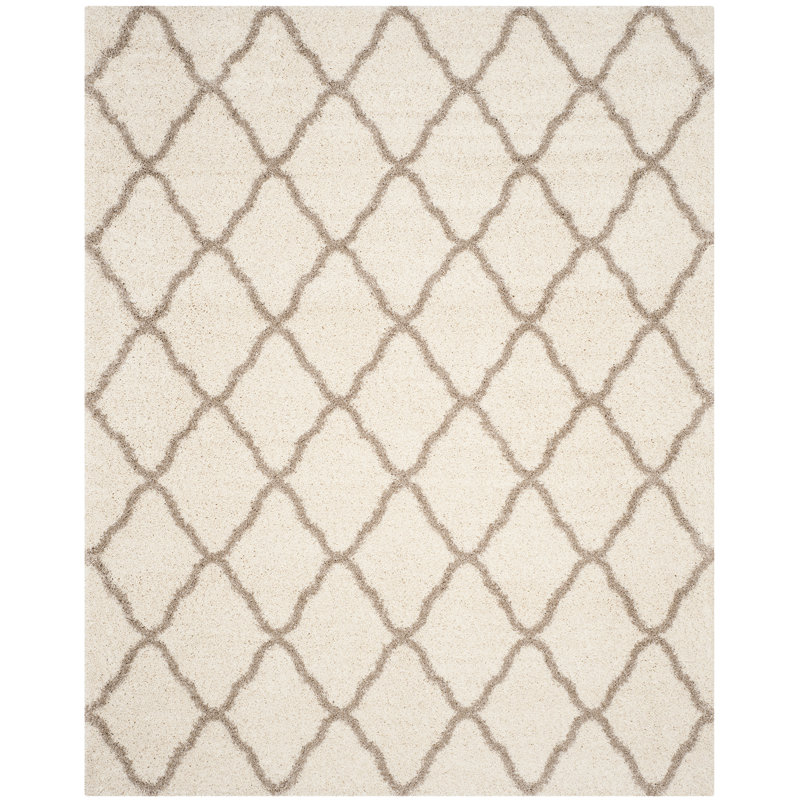 Tapis performance géométrique à poil long Darrol Hudson, Rectangle 6 pi x 9 pi