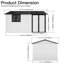 Remises en métal durables, grand rangement, conception moderne pour le jardin